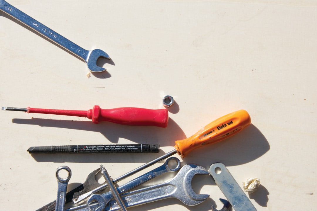 A basic household toolkit laid out for a maintenance day
